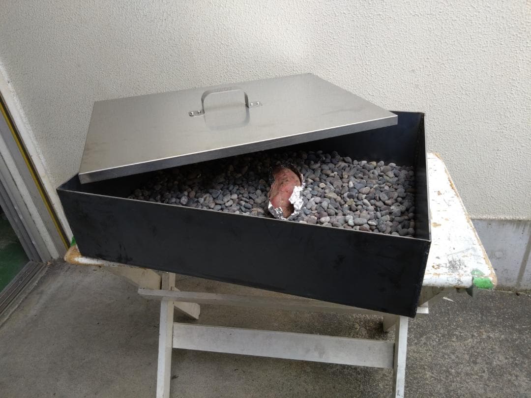 やきいも 焼けます 石焼き芋 イベントに お祭り 模擬店 鉄釜 A1新品、♥