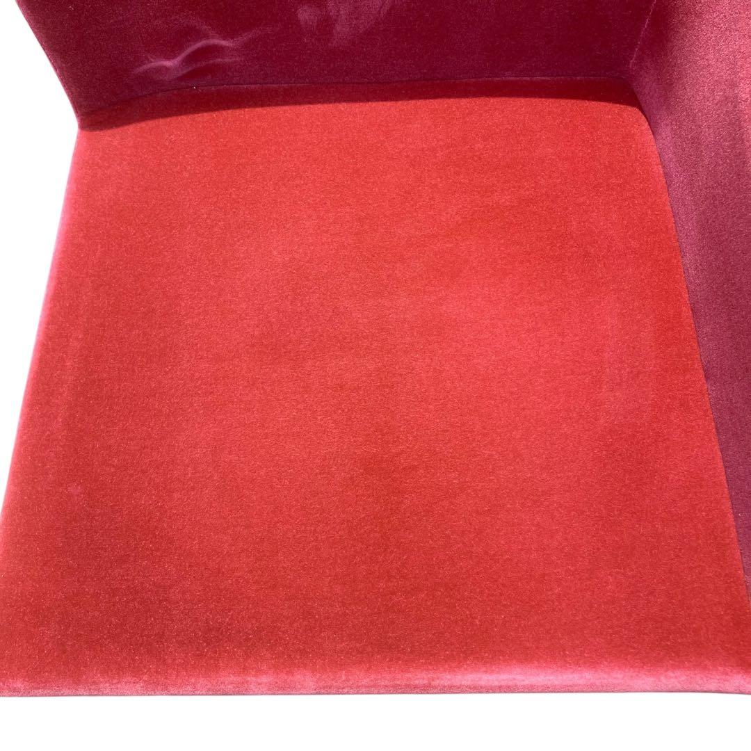 joy ダイニングチェア ダークレッド ベロア 肘掛け椅子