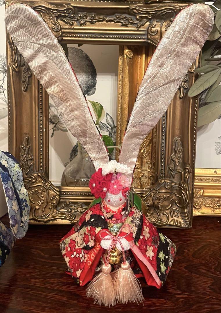 アン おばあちゃんのハンドメイド 着物うさぎ人形 ペアセット アン様専用 おばあちゃんのハンドメイド 着物うさぎ人形 ペアセット