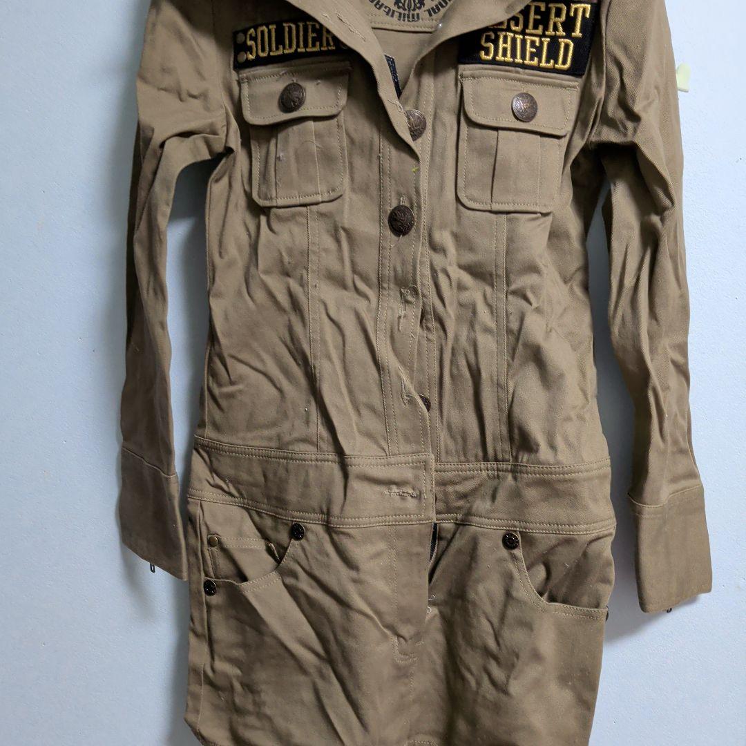 d.i.a ダイヤ 平成ギャル カーキ色ミリタリースタイルワンピースFREE SIZE・d.i.a