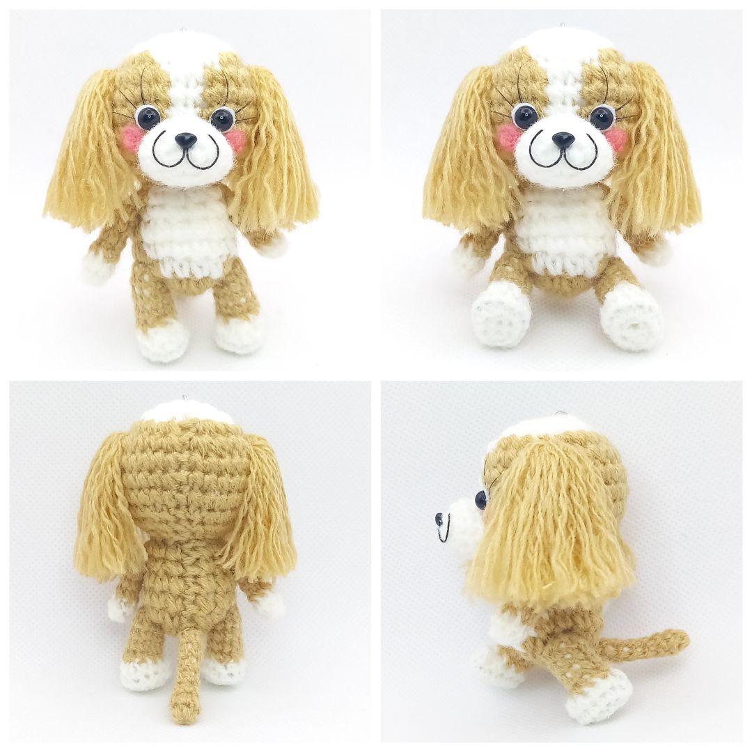 あじさい、編みぐるみ、ハンドメイド、柴犬、キャバリアブレンハイムの2匹 ☆あみぐるみドール☆ キャバリア シーズー キャバリア