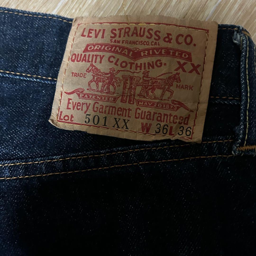 濃紺 90s USA製 Levi's 501XX 36 バレンシア工場 1955