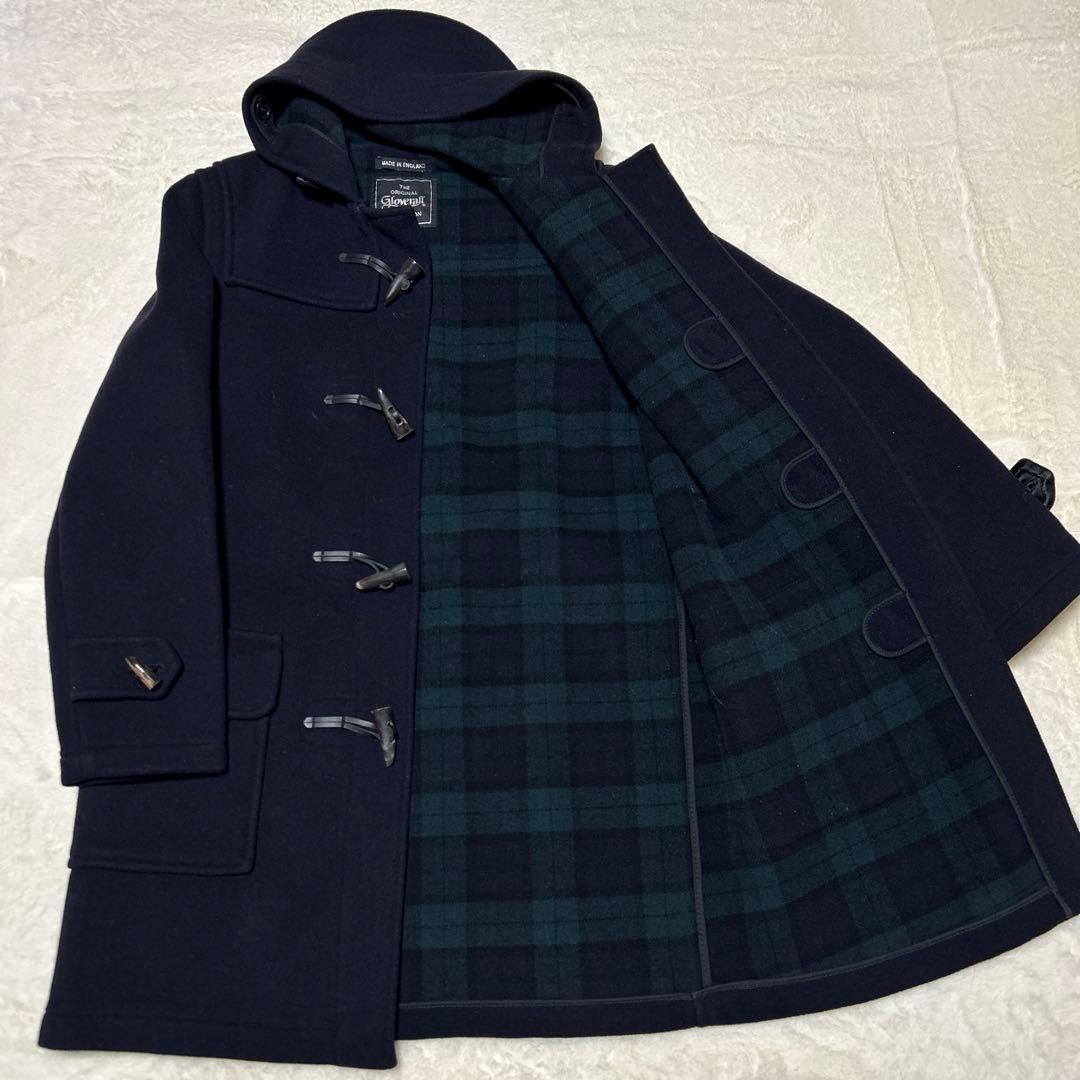 英国製gloverall グローバーオール ダッフルコート チェック柄 LL・Gloverall