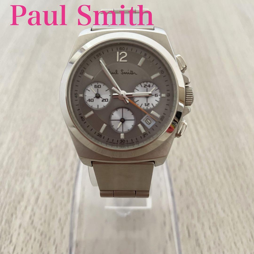 美品✨Paul Smith 腕時計 クロノグラフ ファイナルアイズ　シルバー時計