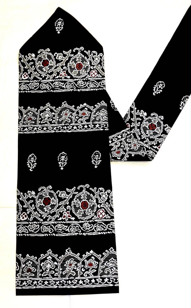 中古　名古屋帯　黒　少々難あり