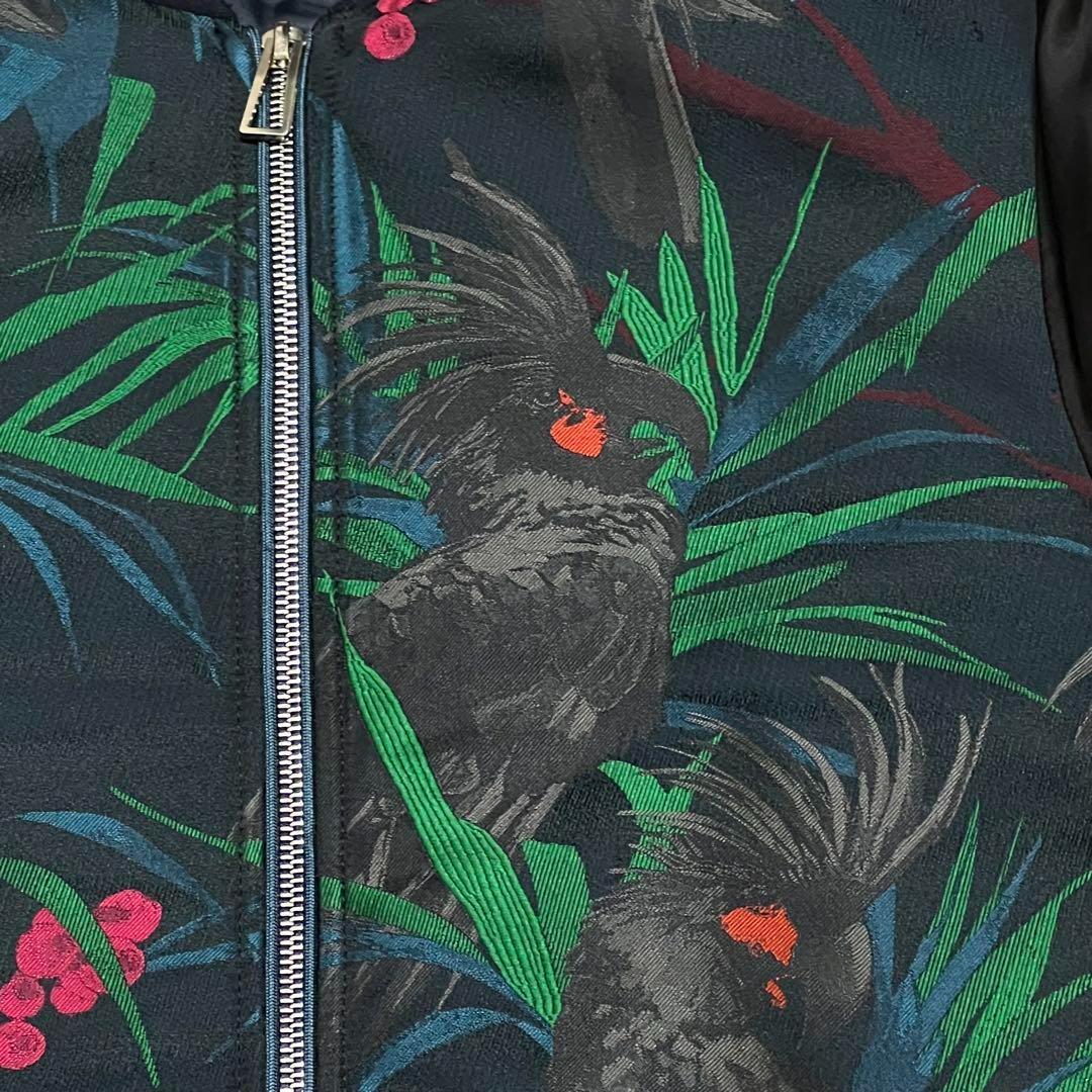 ポールスミス　PS Paul Smith ボタニカル 刺繍 ブルゾン 黒 総柄