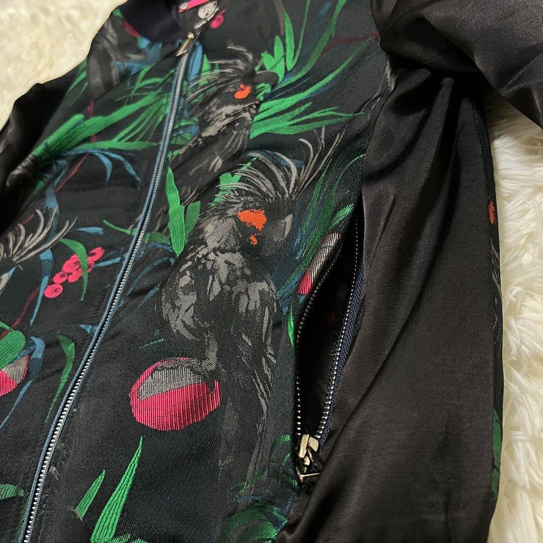ポールスミス　PS Paul Smith ボタニカル 刺繍 ブルゾン 黒 総柄