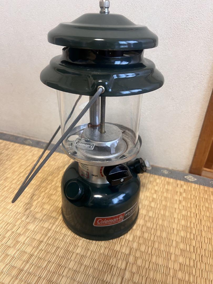 Coleman ランタン グリーン ケース付き　アメリカ製96年3月製造品