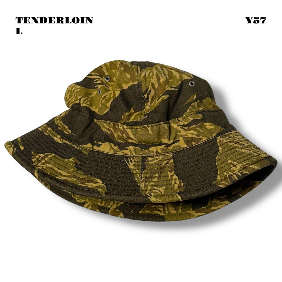 希少品！ TENDERLOIN HAT CAMO ハット カモフラージュ 緑 L