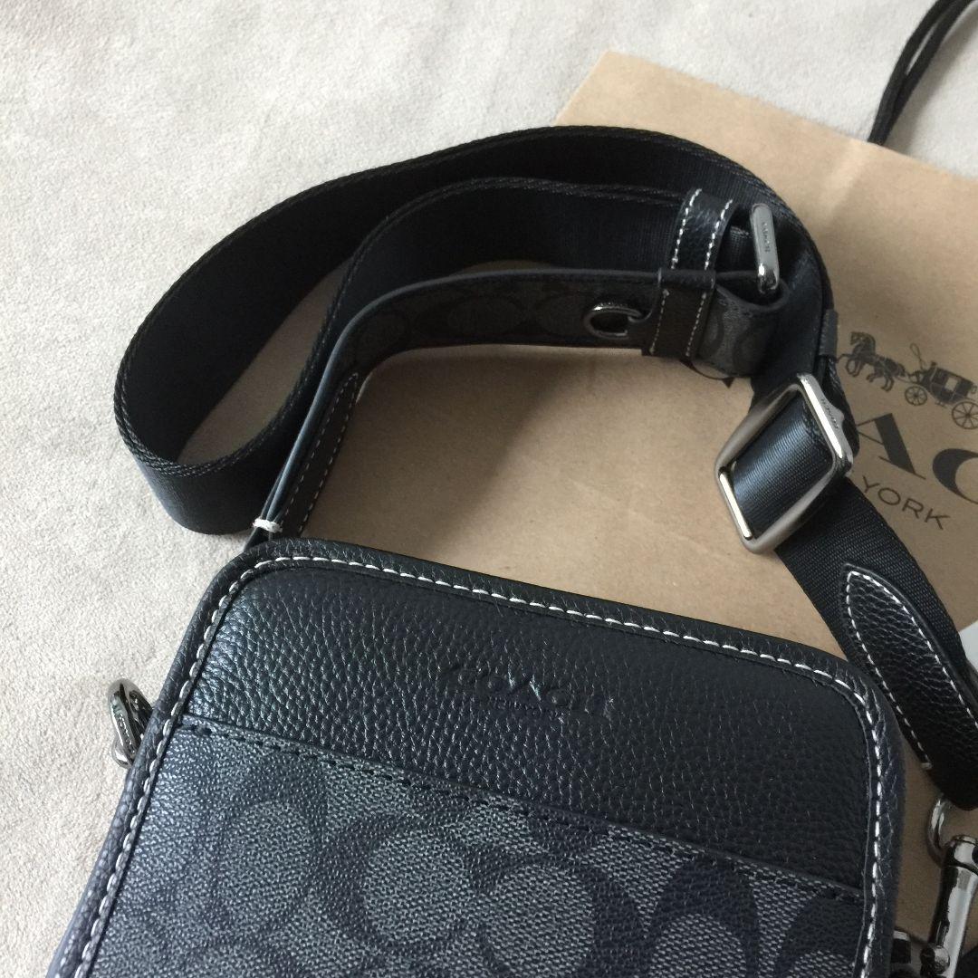 コーチショルダーバッグ COACHクロスボディーCC009 ブラック メンズ