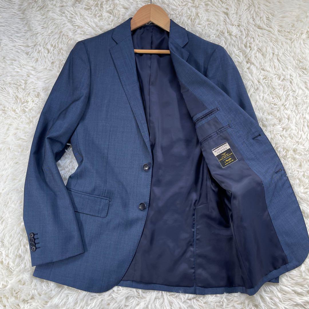 グリーンレーベルリラクシング生地イタリアMARZOTTOシングル2Bスーツ