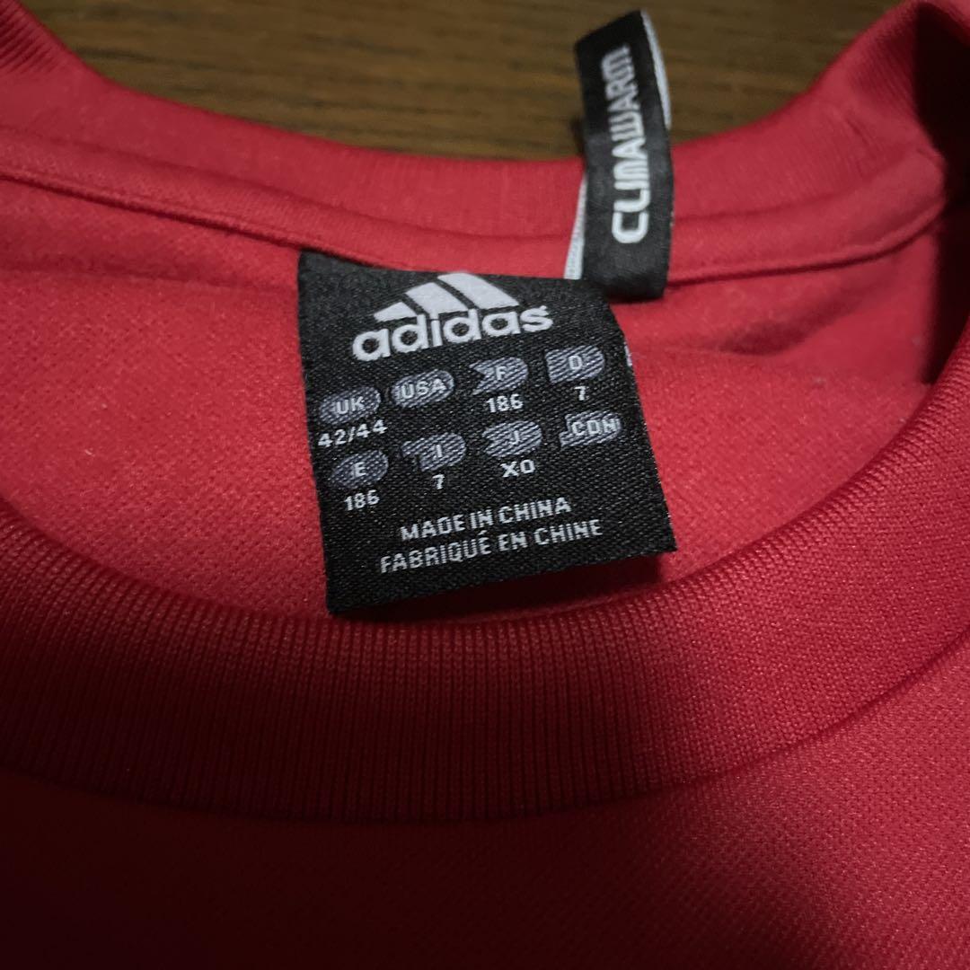 美品　adidas acミラン スウェット　刺繍ロゴ　ジャージ　古着　サッカー