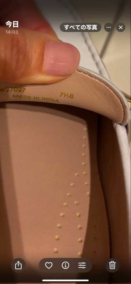 COLE HAAN ホワイトレザー ローファー