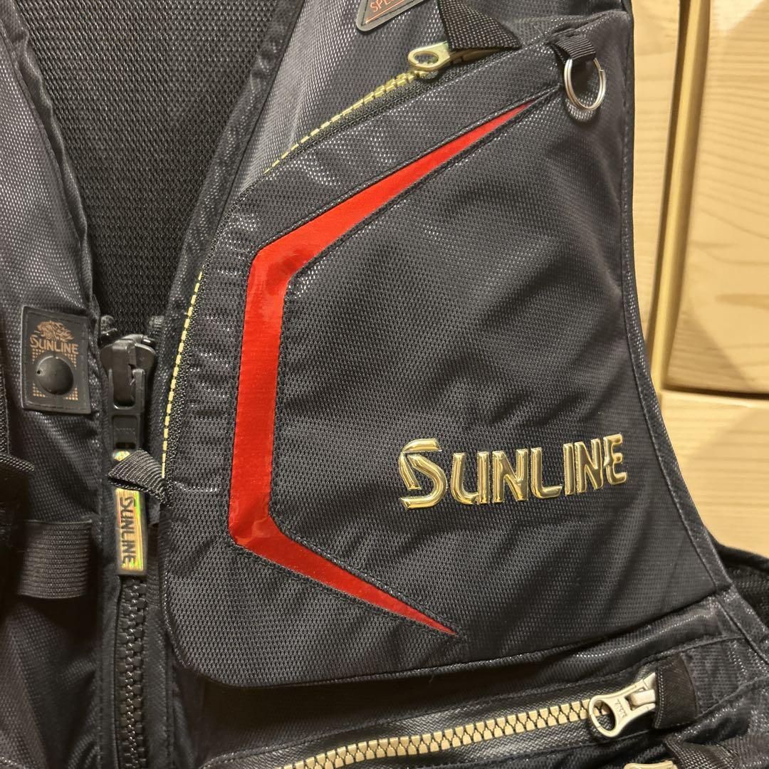 SUNLINE フィッシングベスト 黒