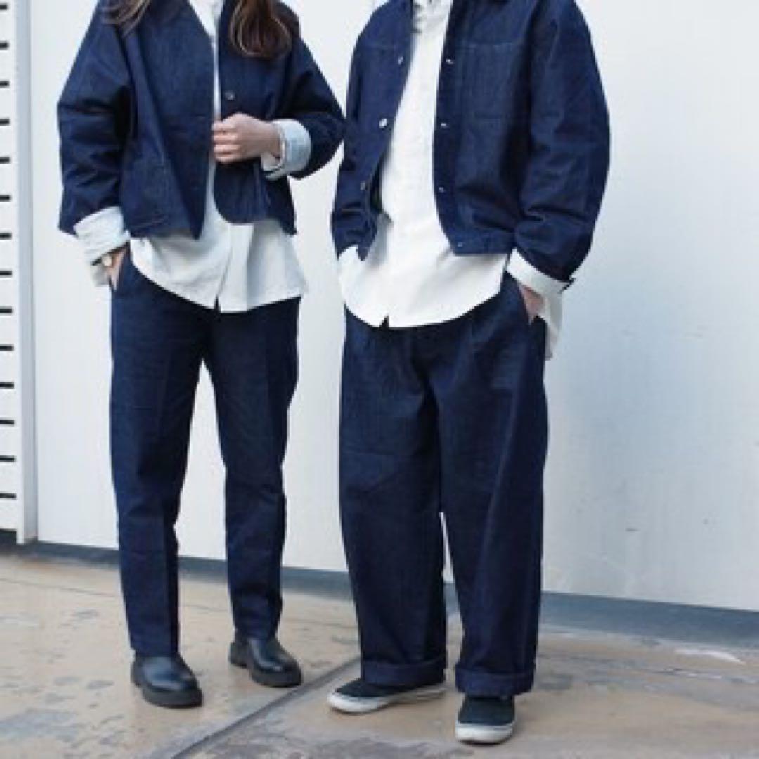 無印 和紙デニム セットアップ ジャケット M ワイドパンツM・無印良品