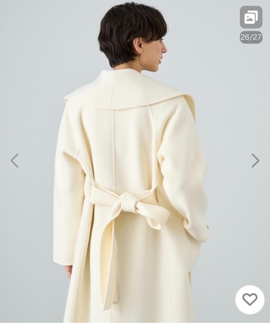< 新品未使用 ANAYI シャルムビーバーショールカラーコート サイズ36 >