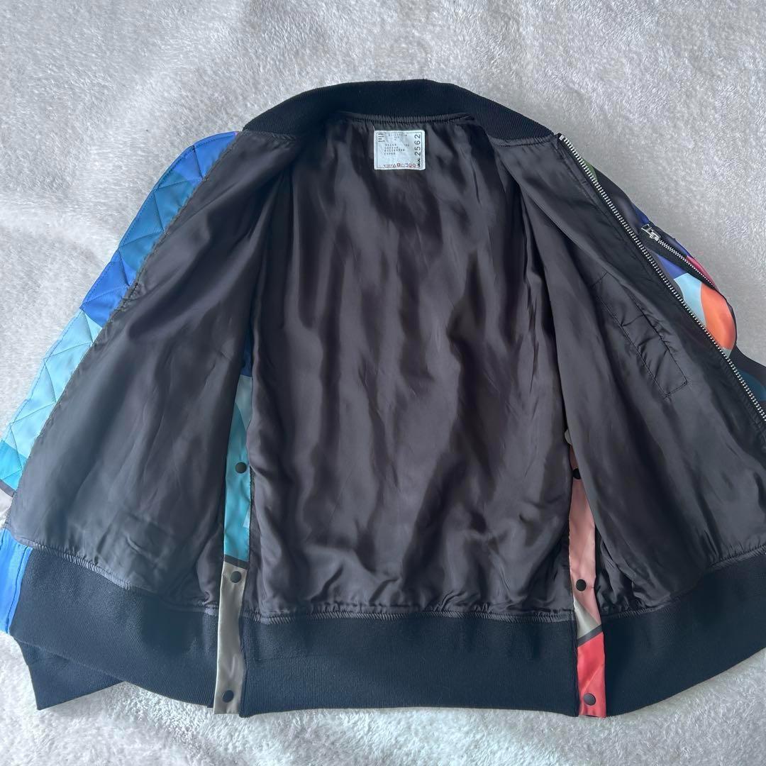 最終価格】美品sacai ×kaws ma-1 blousonマルチ大きいサイズ