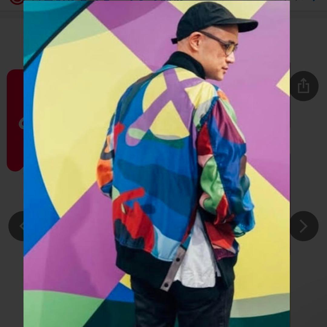 最終価格】美品sacai ×kaws ma-1 blousonマルチ大きいサイズ