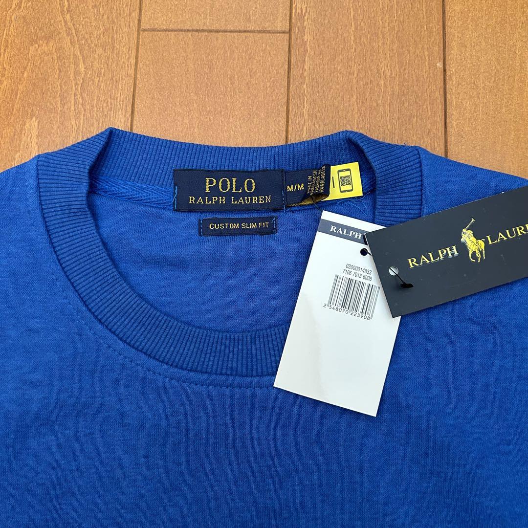 新品 90s POLO Ralph Lauren スウェット トレーナー 青 新品 90s POLO Ralph Lauren スウェット トレーナー 青