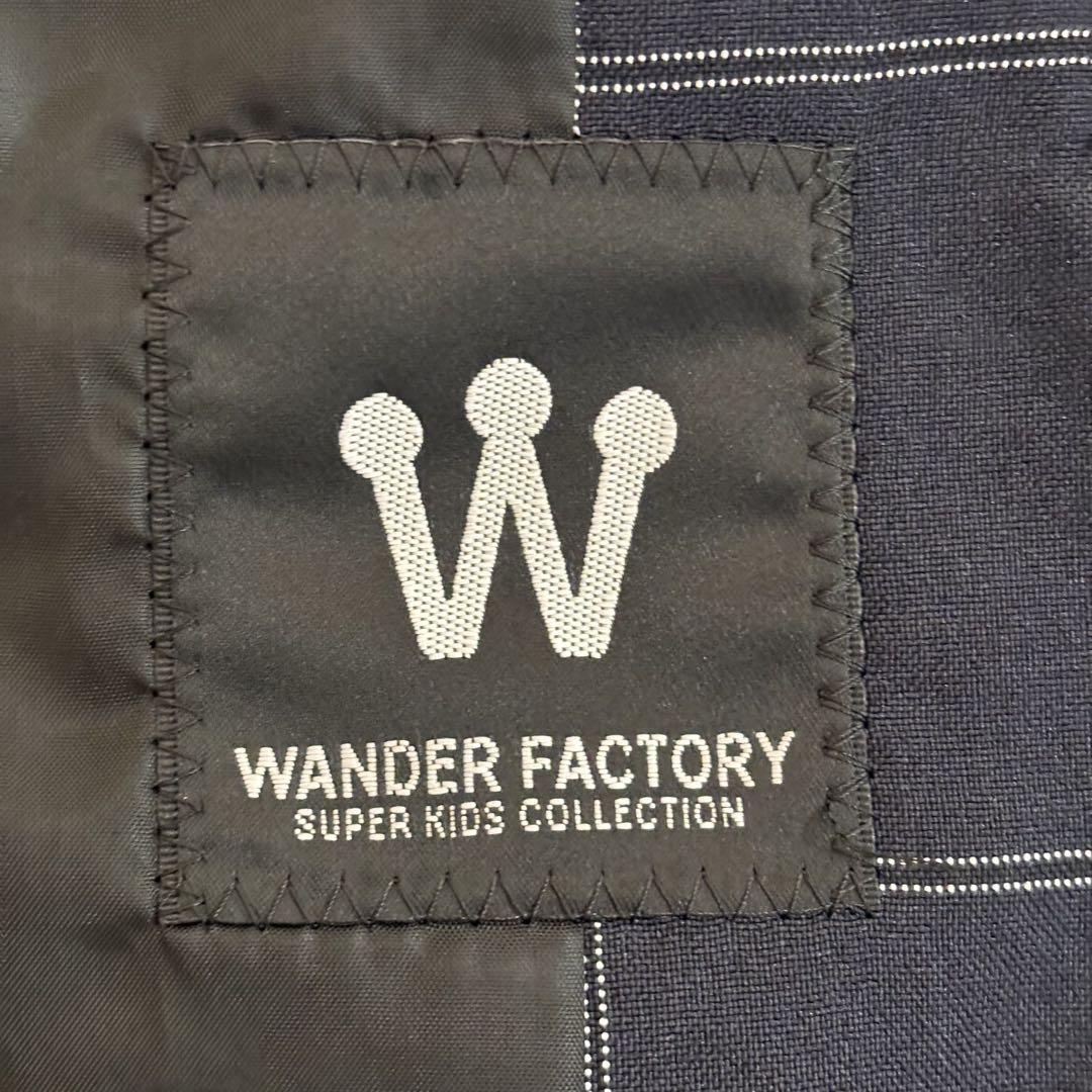 WANDER FACTORY 入学式スーツ 黒 130 ベスト ネクタイ シャツ