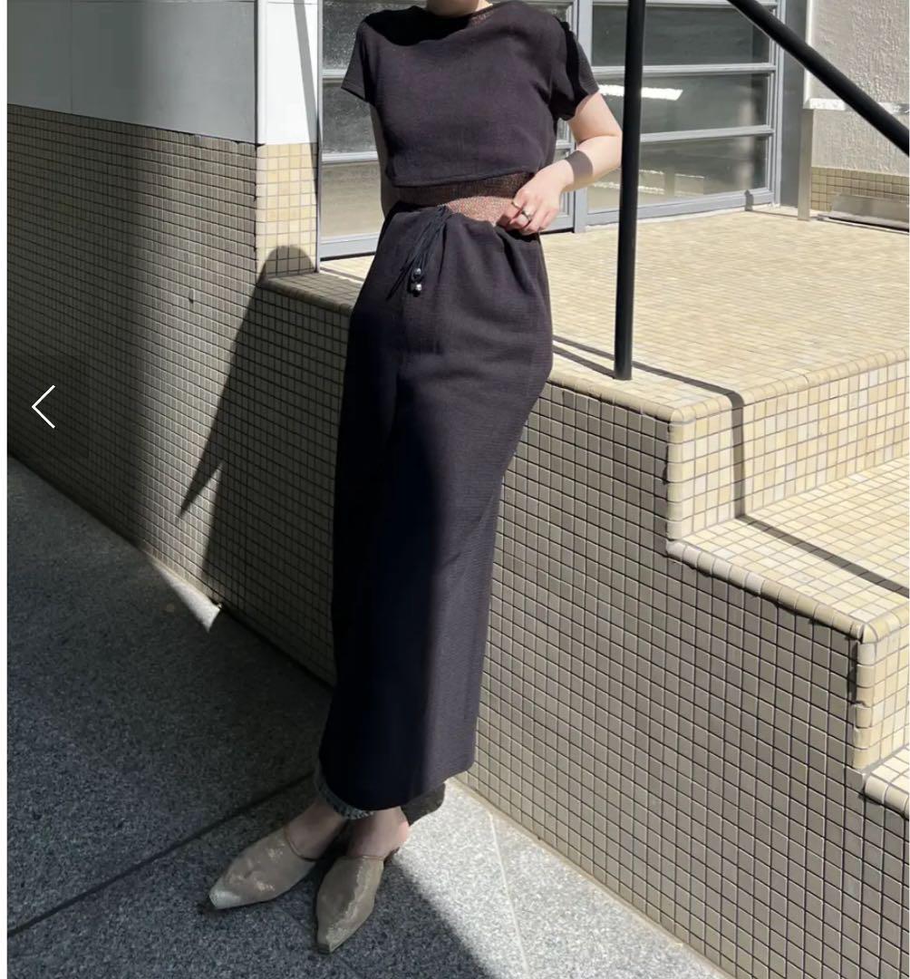 完売黒S✨MEDI 2WAY COTTON MESH DRESS