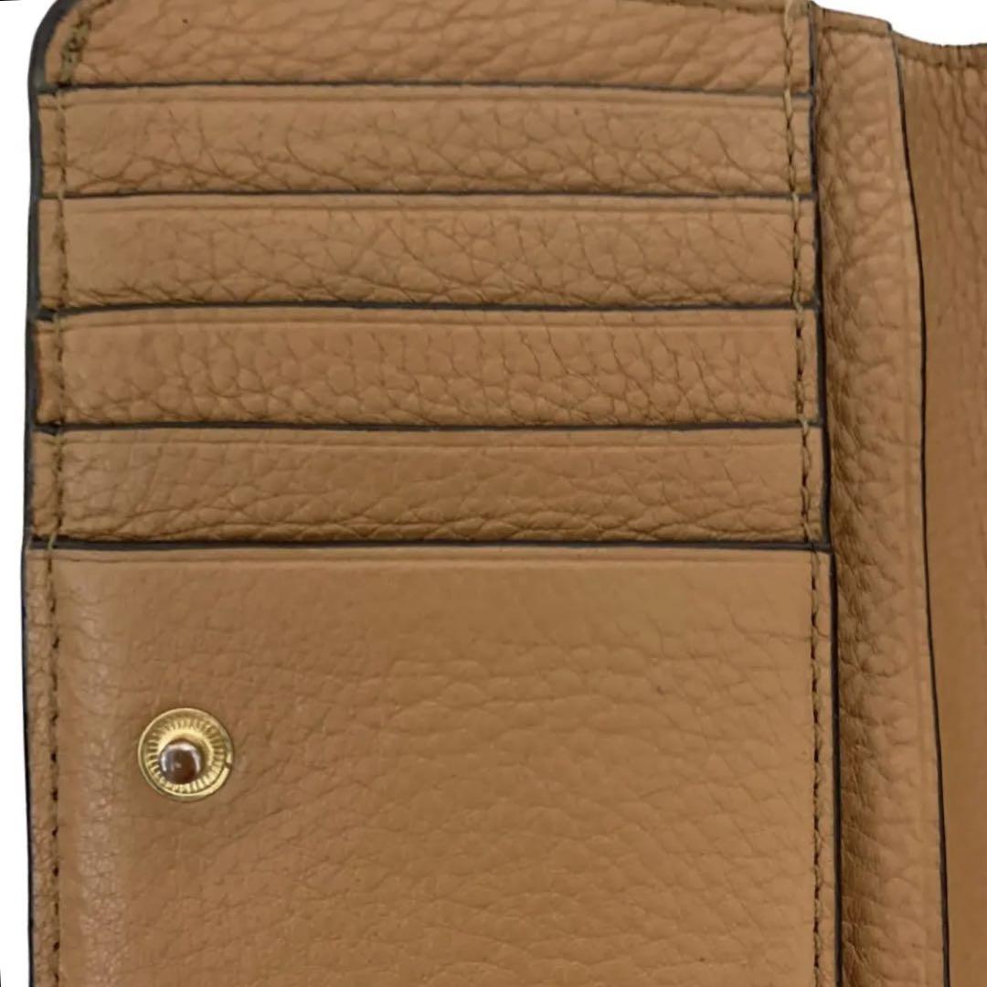値下げ！美品　TORYBURCH トリーバーチロゴ　折り財布　ジッパータイプ