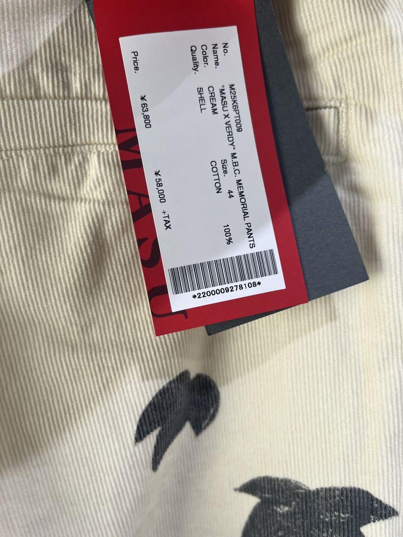 新品　MASU × VERDY M.B.C. MEMORIAL PANTS