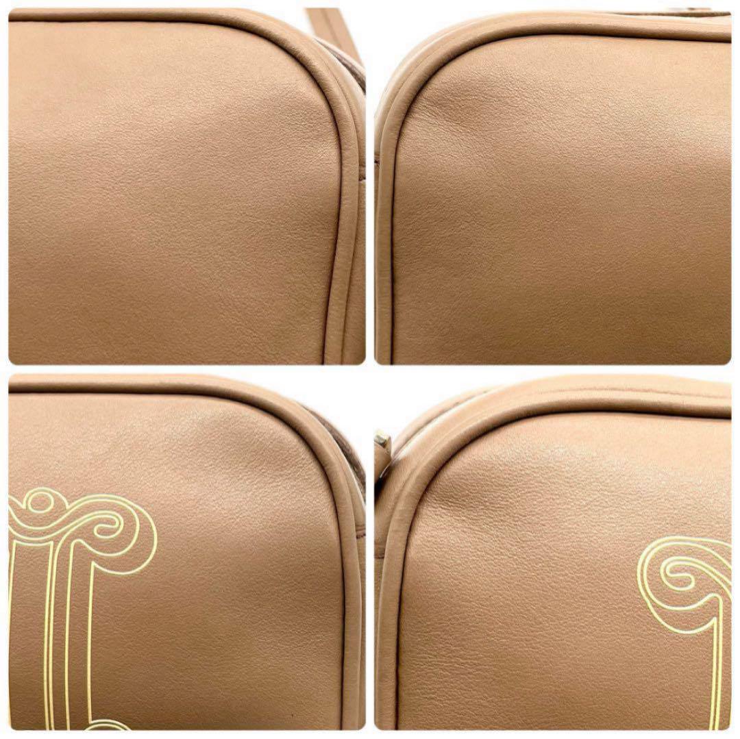 極美品✨マックスマーラ エルサ ショルダーバッグ レザー デカロゴ ベージュ 極美品✨マックスマーラ エルサ ショルダーバッグ レザー