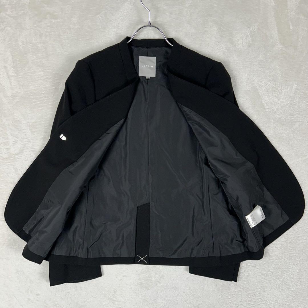 未使用級♡LEPSIM ノーカラーパンツスーツセットアップ 洗える
