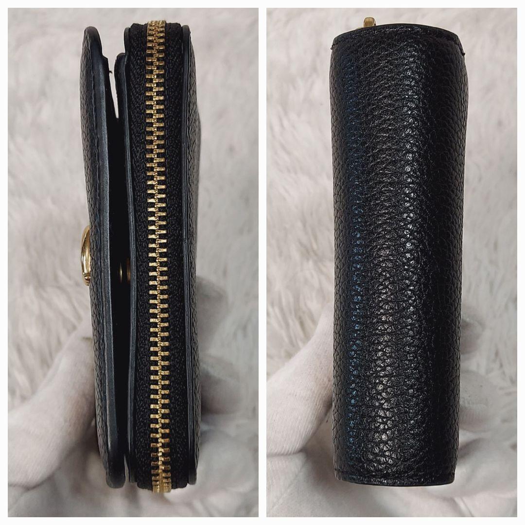 【COACH】ビルフォールド ウォレット ラウンドジップ レザー 黒 ミニ財布♡