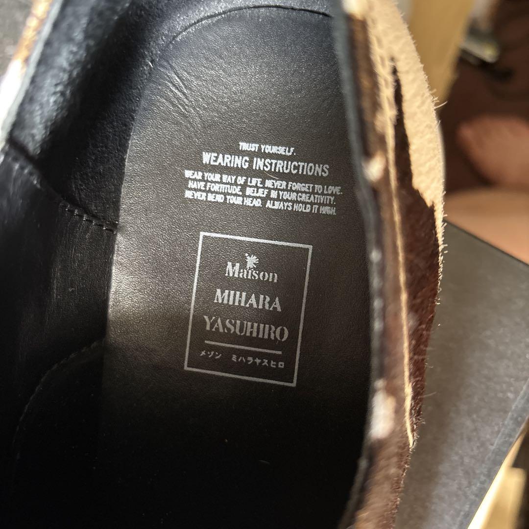 Maison Mihara Yasuhiro カウ柄厚底シューズ