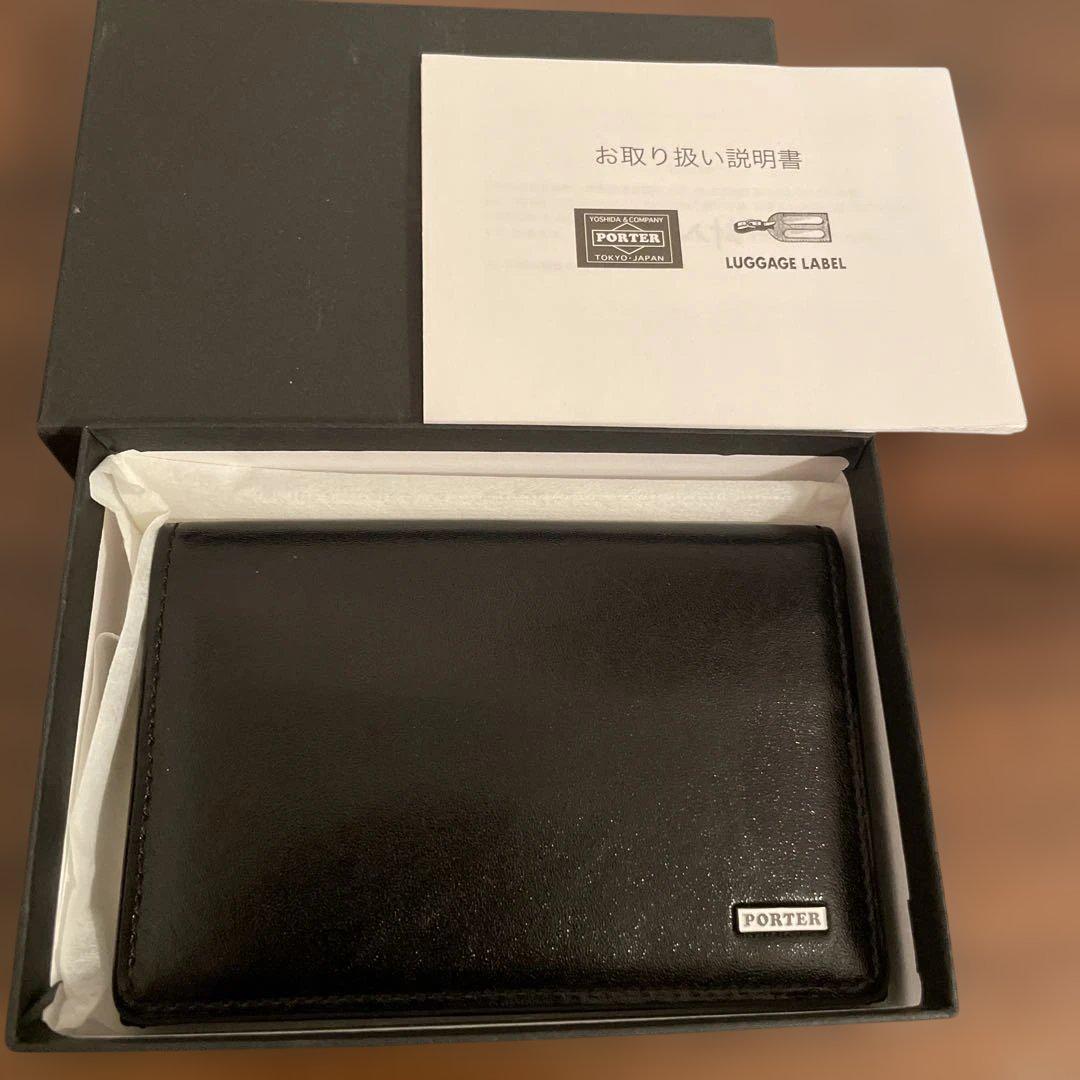 PORTER SHEENブラックレザー　名刺入れ ポーターシーン