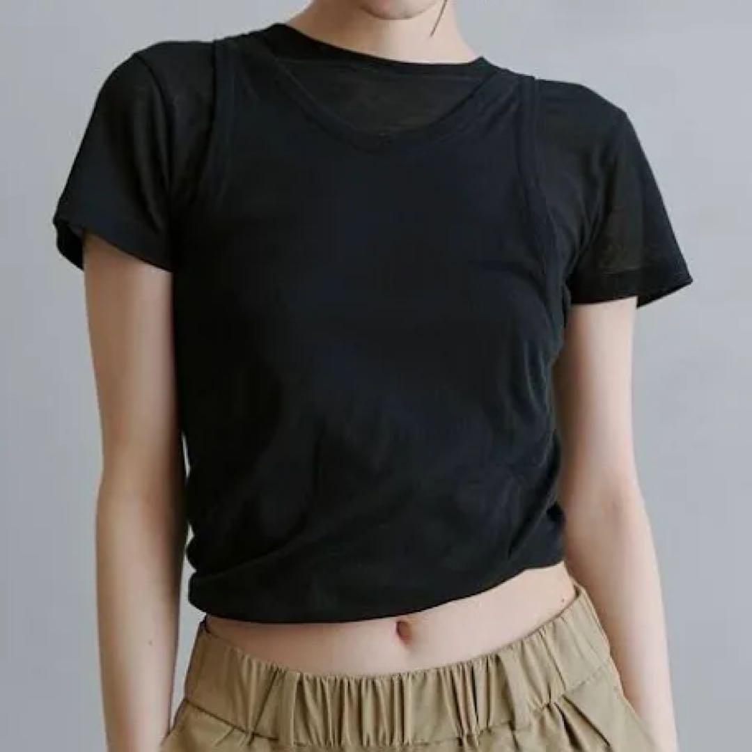 MIESROHE】ツイストディティールクロップドTSH トップス