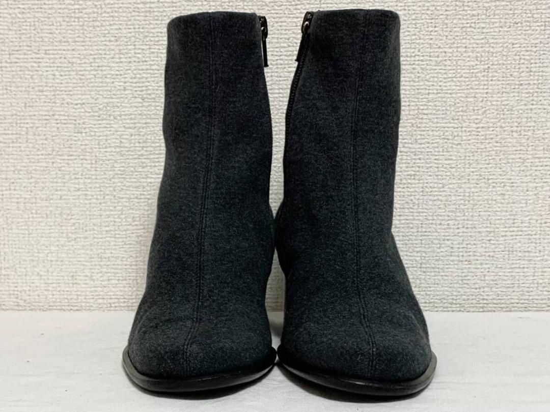 希少 美品 フェンディウール レザー ズッカ FF ショートブーツ ヒール 35