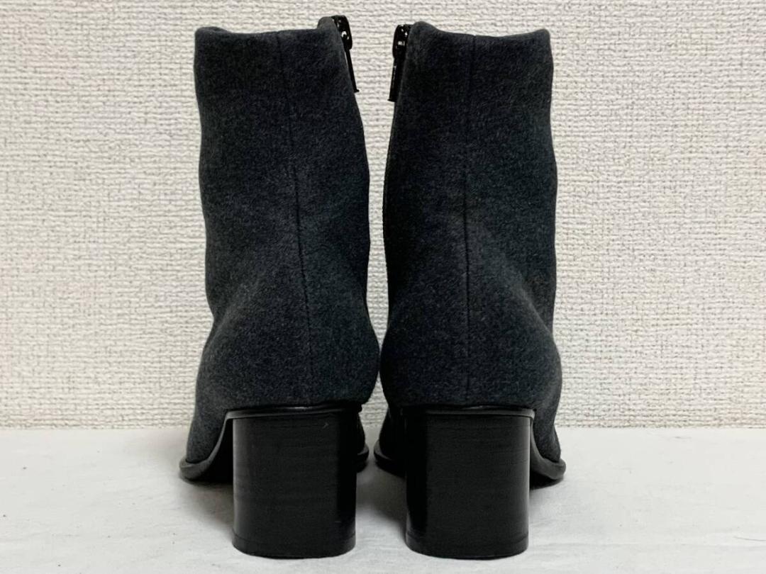 希少 美品 フェンディウール レザー ズッカ FF ショートブーツ ヒール 35