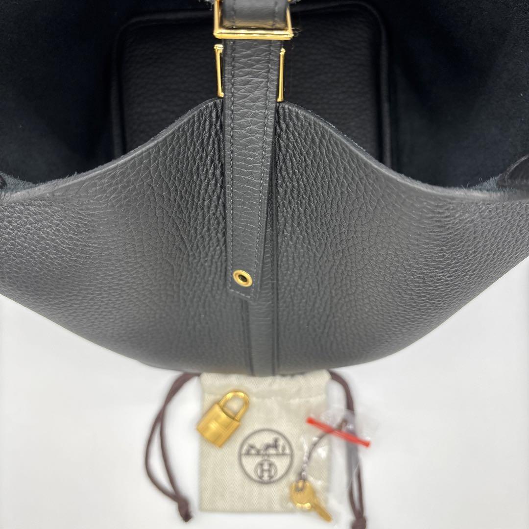 エルメス ピコタンロック22 ノアール ゴールド金具 新品未使用 インボイス付属 新品未使用】 エルメス ピコタンロックMM 22 ゴールド金具 黒