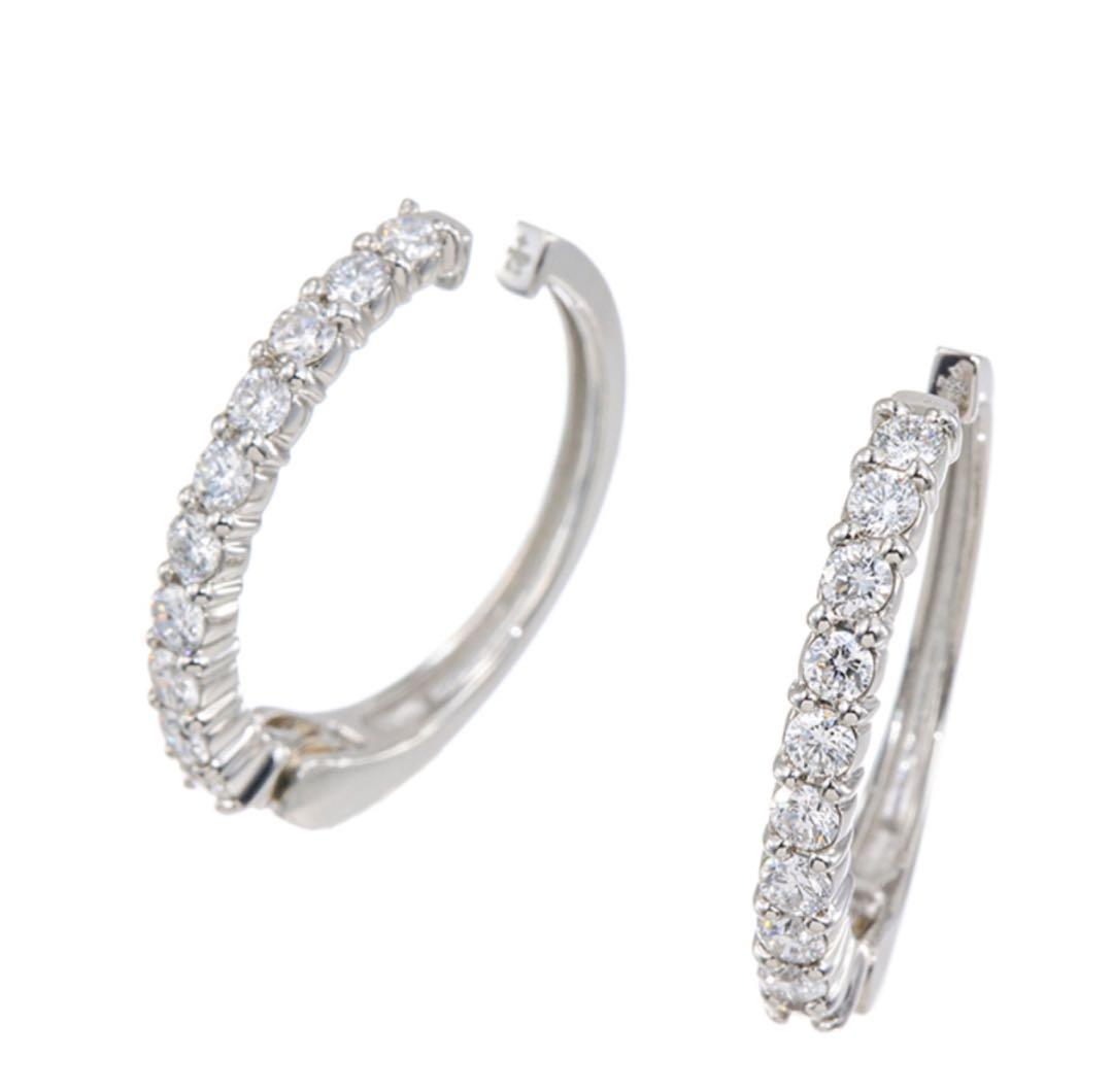 PT950 シンプル♪ダイヤモンド ピアリング D 約0.30ct