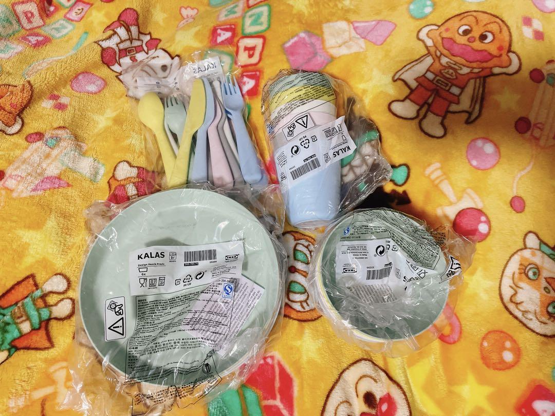 【限定価格】IKEA カラースプラスチック食器セット