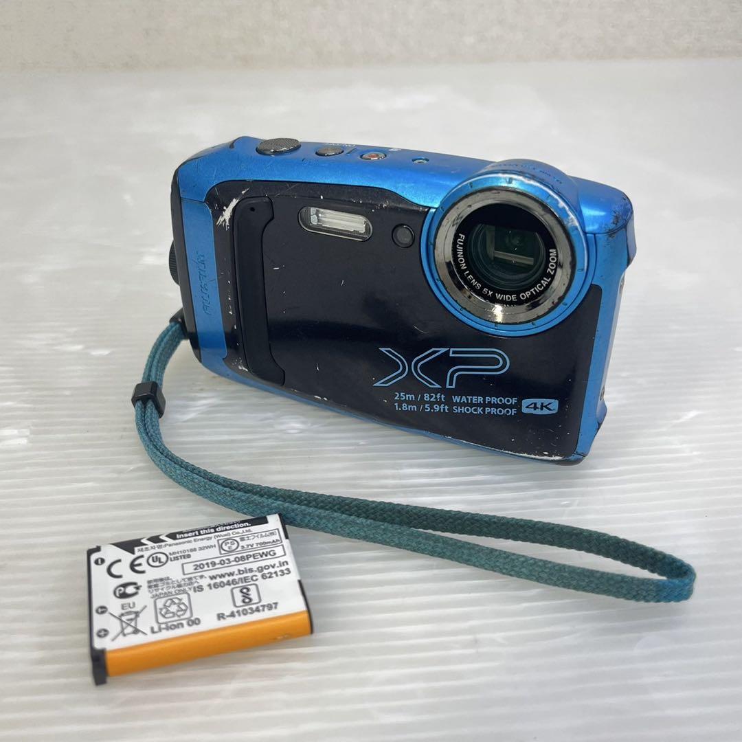 ☆フジフィルム タフネスカメラ☆防水カメラ XP140 ブルー デジカメ