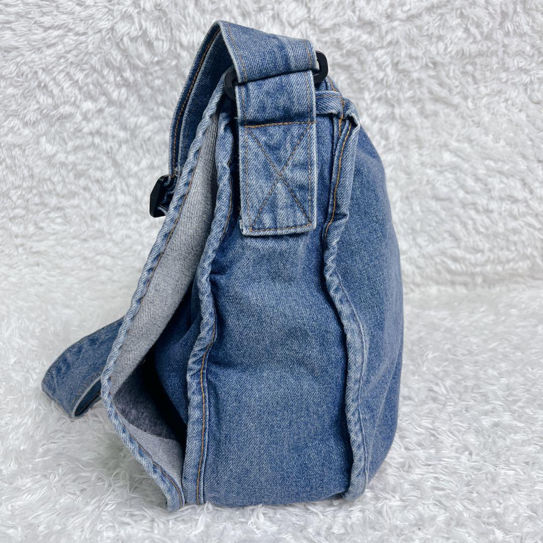 美品】ハンティングワールド デニムショルダーバッグ USA製