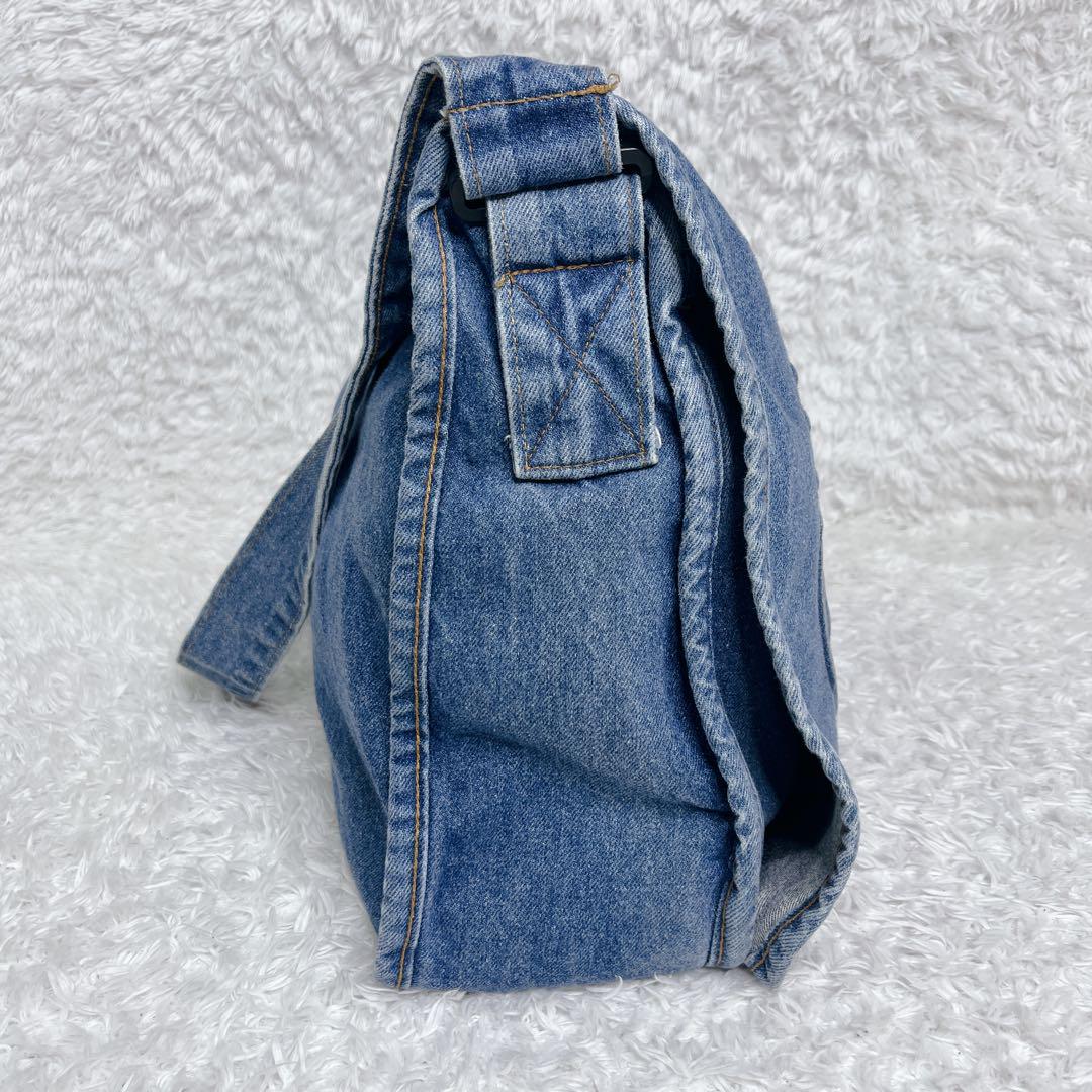【美品】HUNTING WORLD ショルダーバッグ メッセンジャー デニム 美品】HUNTING WORLD ショルダーバッグ メッセンジャー デニム