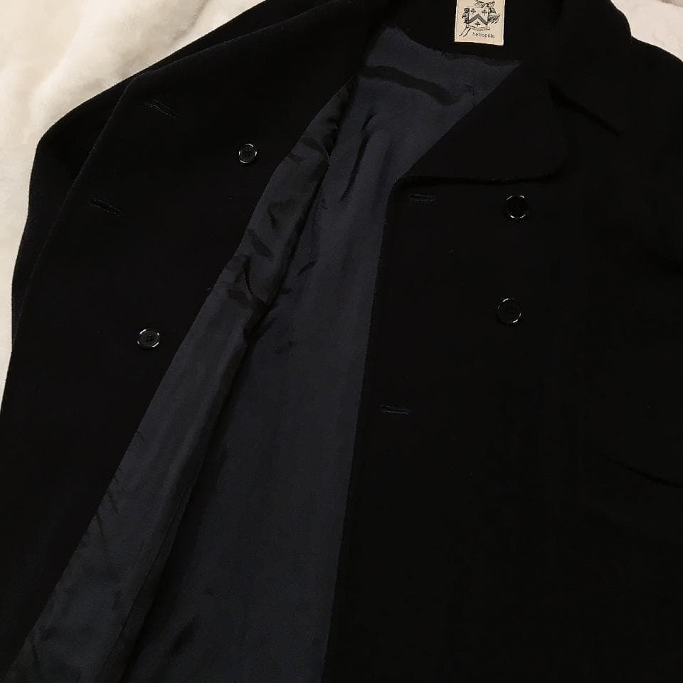 【美品】エリオポール カシミヤ混 ダブルブレスト ロングチェスターコート ウール