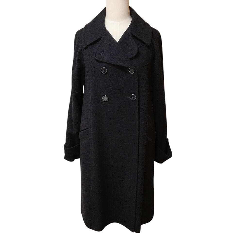 【美品】エリオポール カシミヤ混 ダブルブレスト ロングチェスターコート ウール