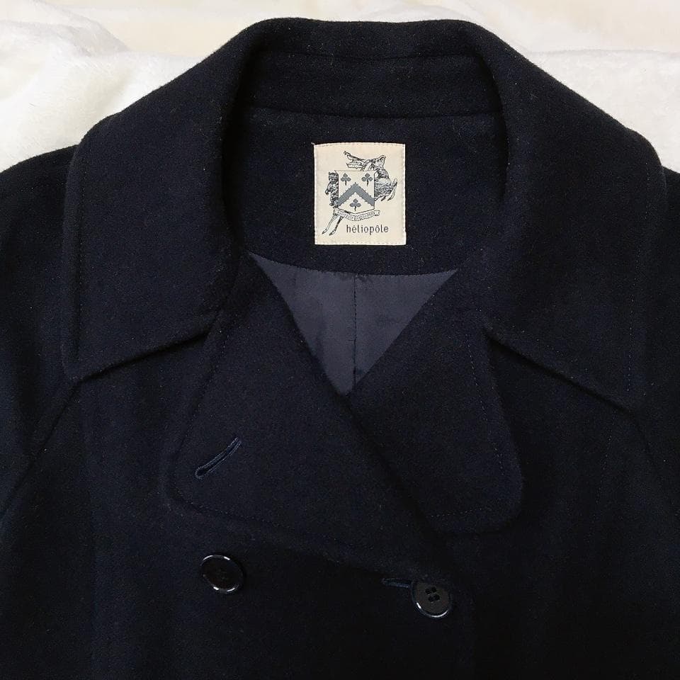 【美品】エリオポール カシミヤ混 ダブルブレスト ロングチェスターコート ウール