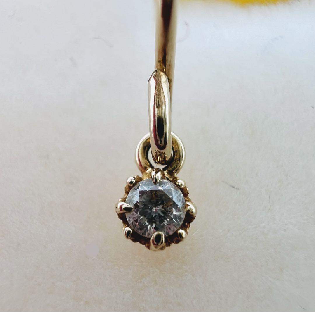 NOJESS k10 YG ダイヤモンド ピアス