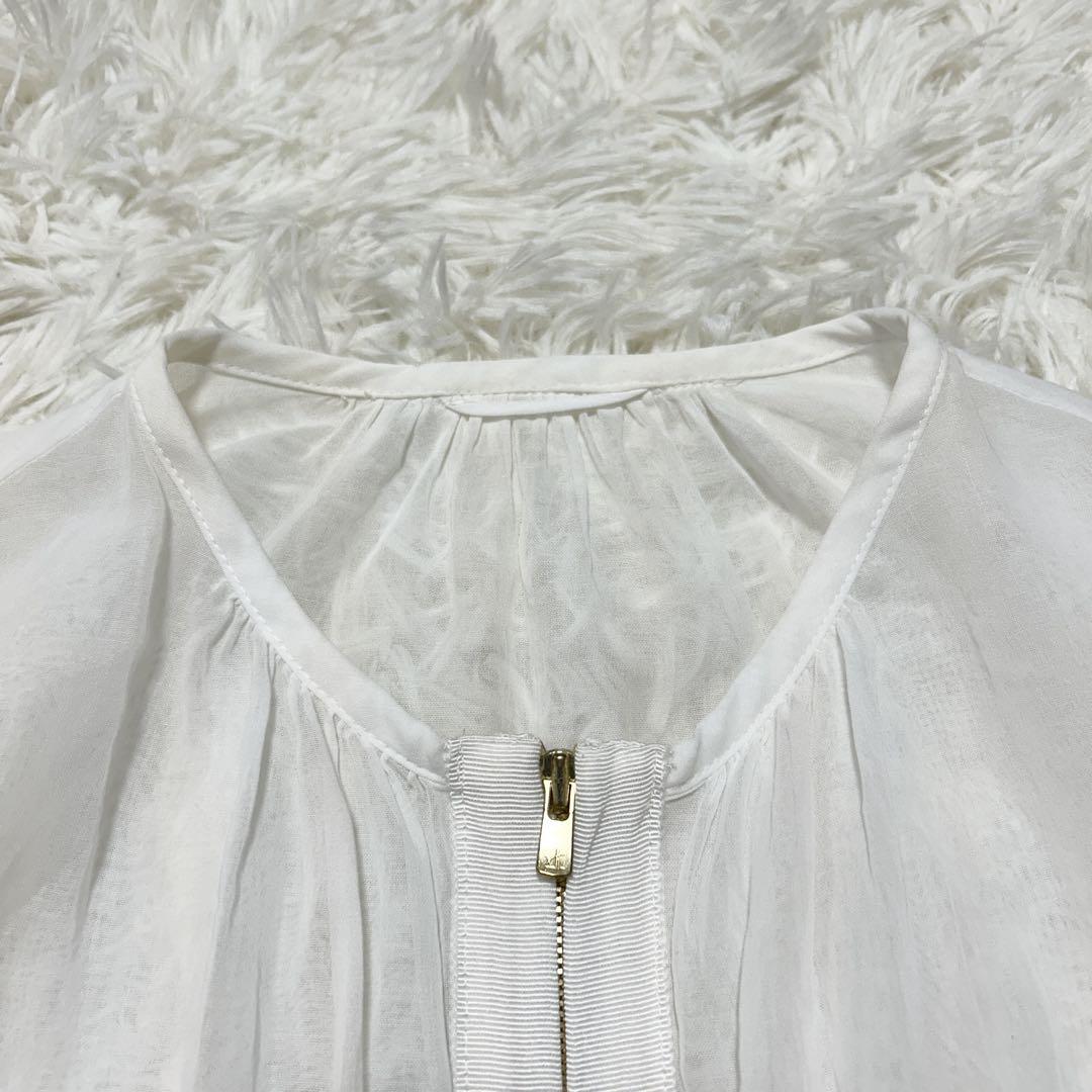 ANAYI✨定価4.1万 24SS コットンボイルシアーブルゾン 34 白