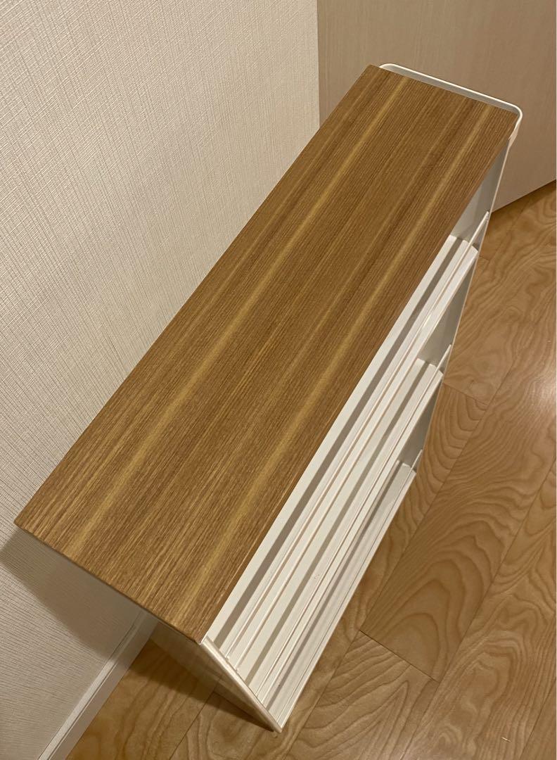 山崎実業 ハンドル付き スリムワゴン ホワイト tower キッチンワゴン