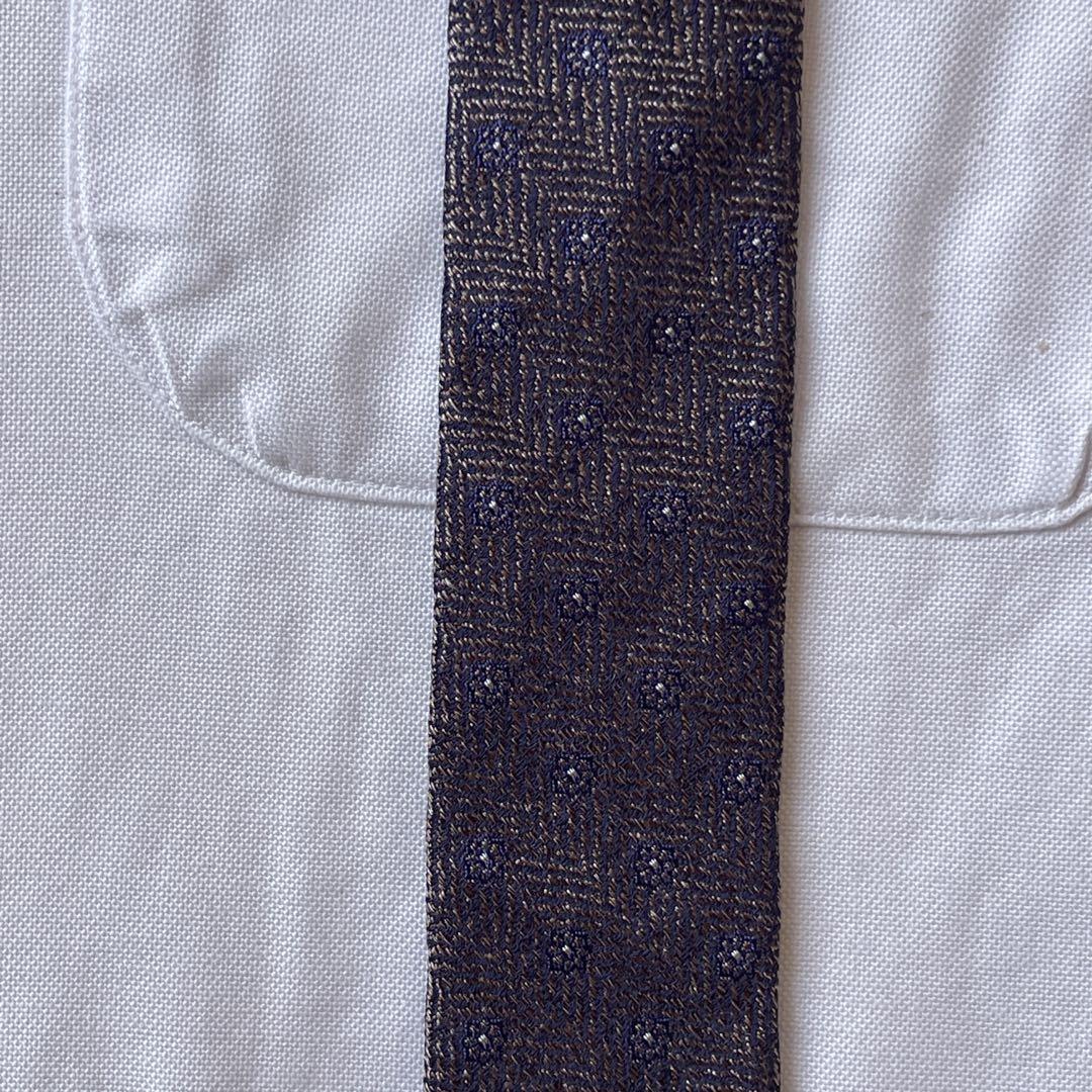 未使用新品　Brooks Brothers ヘリンボーン ネクタイ　茶