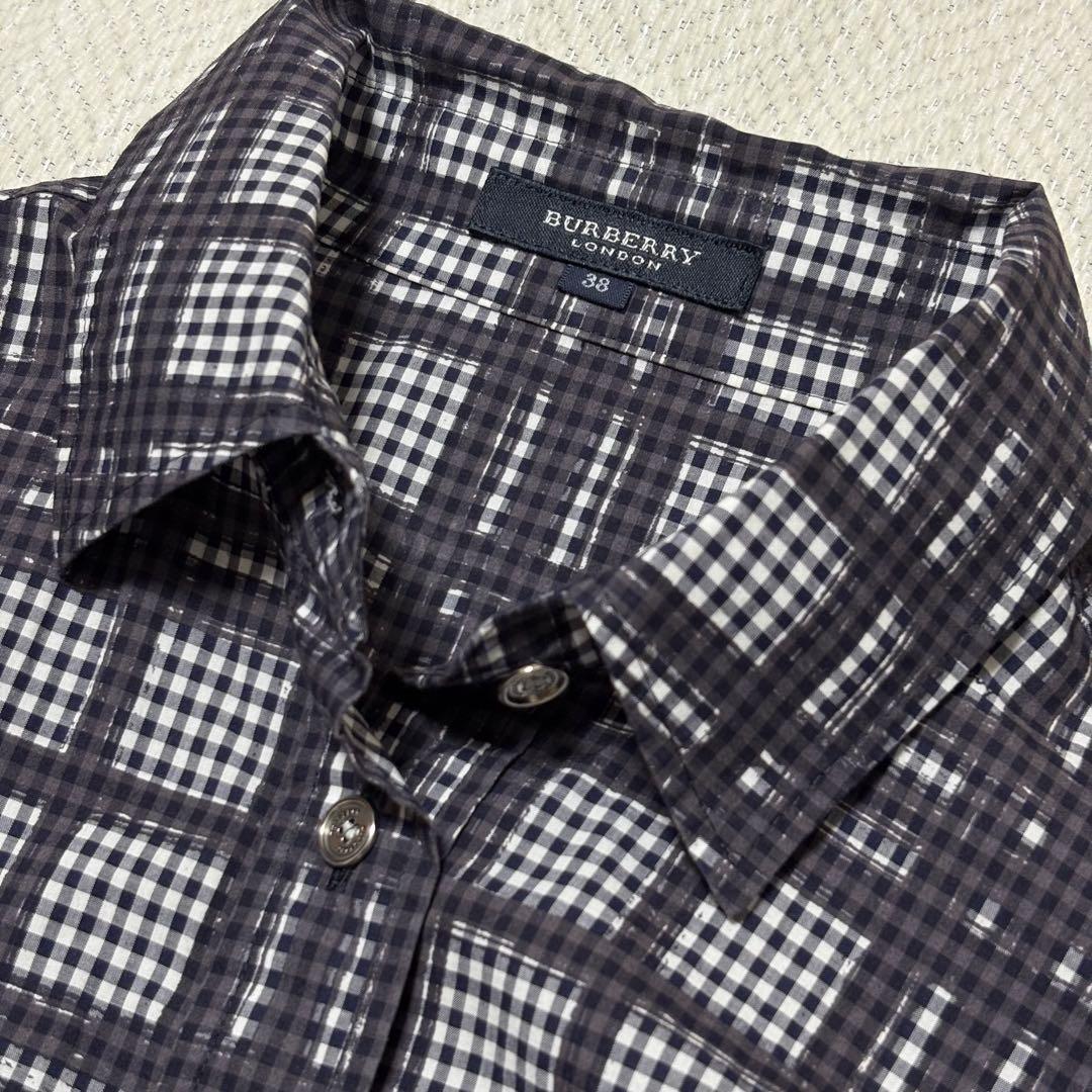 極美品 BURBERRY LONDON ギンガムチェック ノバチェック シャツ