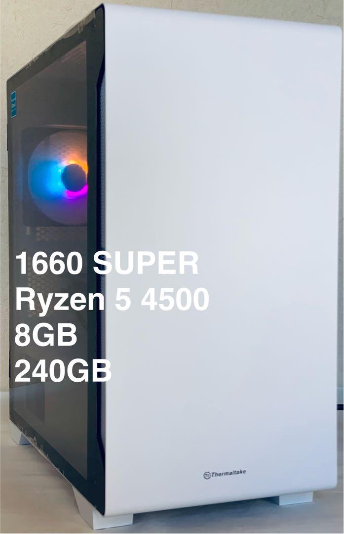 【ゲーミングPC】GTX1660S/Ryzen5/240GB/8GB/新品ケース 35,425円